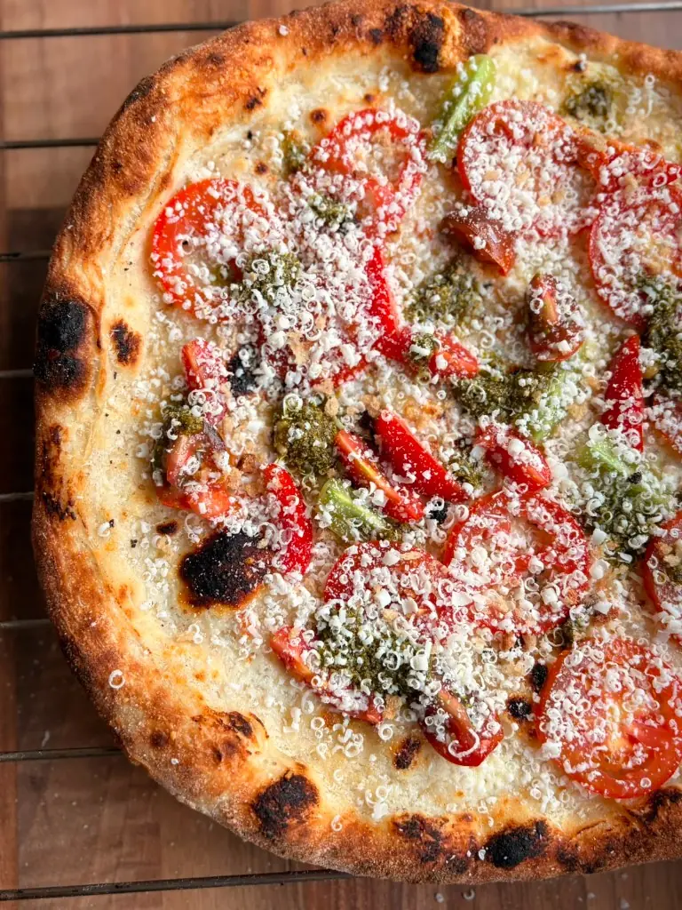 Stone baked pizza